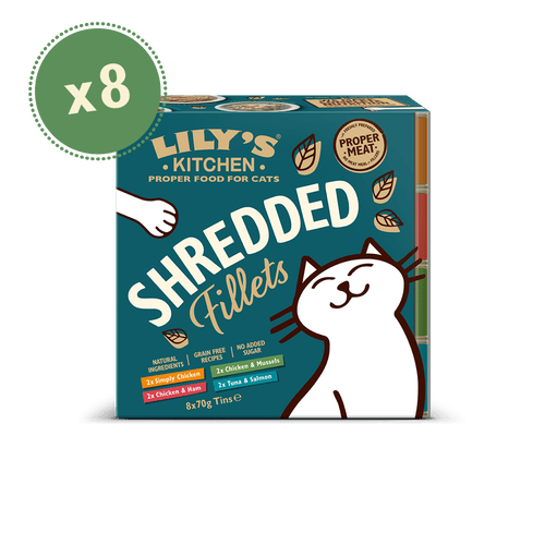 Lily's Kitchen Shredded Fillets, multipack 8×70 g