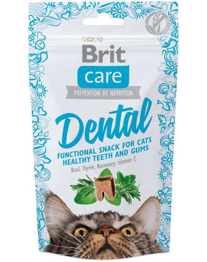 Brit Care Cat Snack Dental, recompense pentru dinți, 50 g