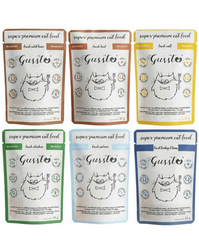 Gussto Cat Fresh, pachete cu arome asortate