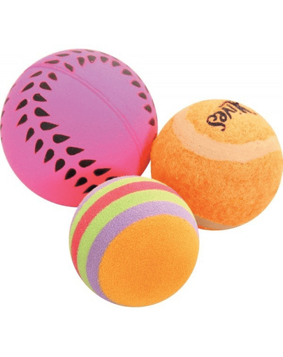 Zolux, set de 3 mingi diferite pentru pisici, 4 cm