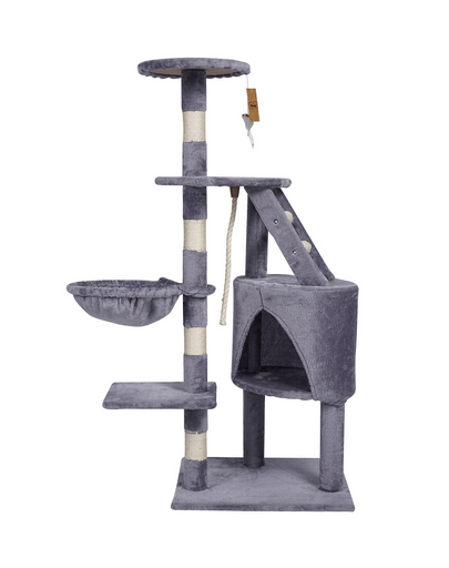 Katido, ansamblu înalt pentru pisici, 118 cm, gri-albastru