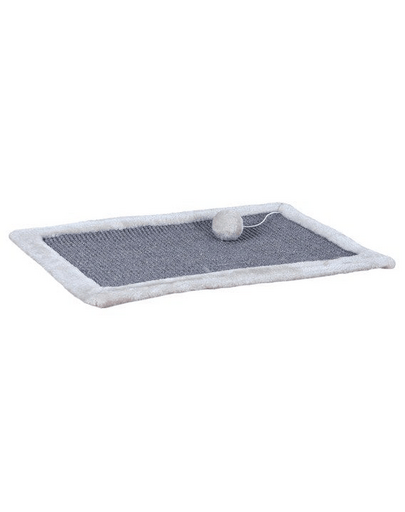 Trixie, covoraș de zgâriat din sisal cu minge, 55 × 35 cm, gri deschis