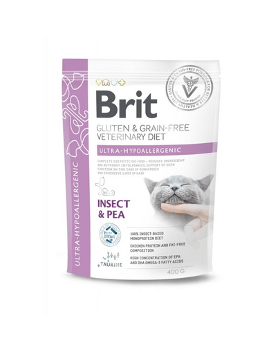 Brit Veterinary Diet Cat Ultra-Hypoallergenic, hrană uscată dietetică