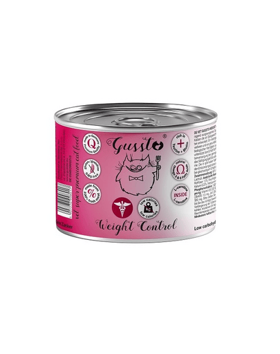 Gussto Vet Weight Control, hrană umedă dietetică 200 g