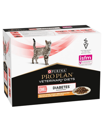 Pro Plan Veterinary Diets DM Diabetes Management, plicuri 10 × 85 g