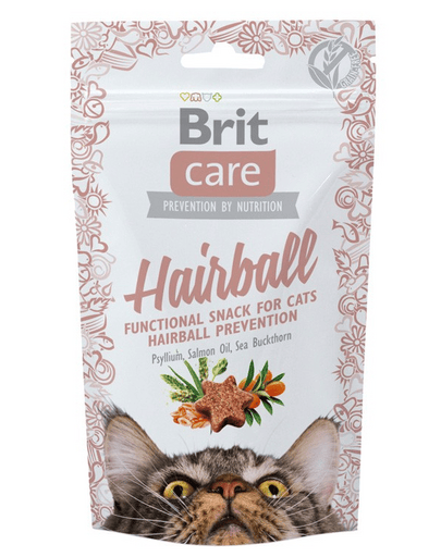 Brit Care Cat Snack Hairball, recompense anti-ghemotoc, 50 g