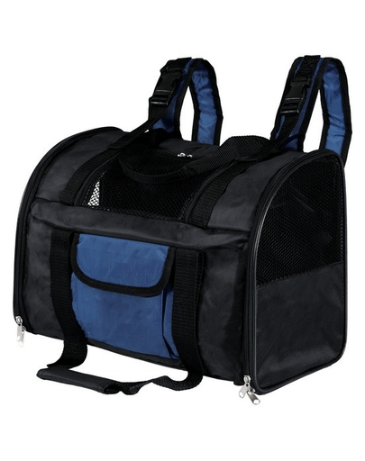 Trixie, rucsac de transport, 44 × 30 × 21 cm, negru-albastru