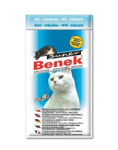 Benek Super White, nisip antibacterian, 5 L