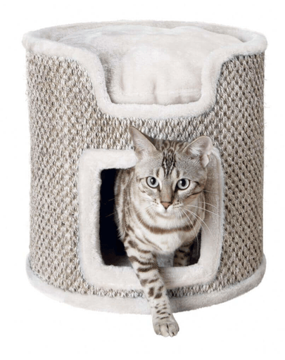 Trixie Ria Tower, turn cu pat și sisal, 37 cm, gri deschis