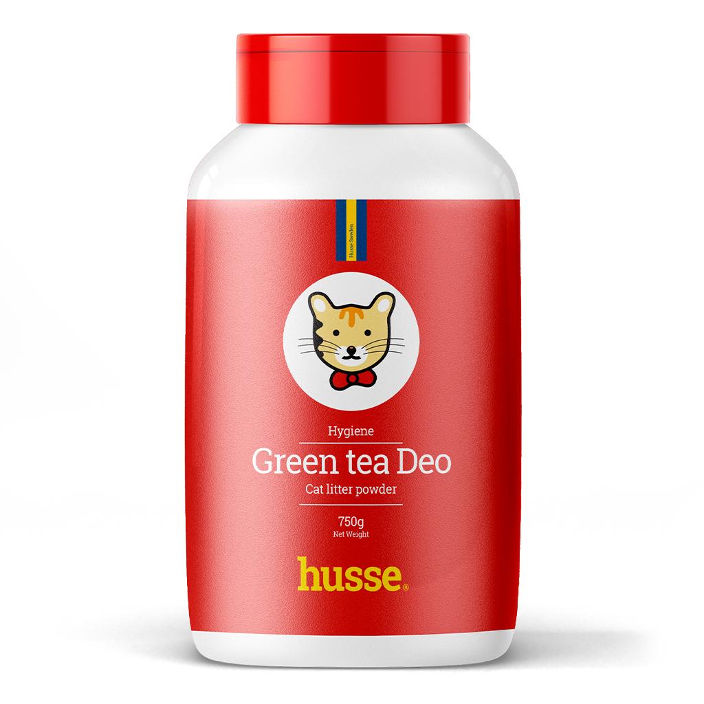 Husse Green Tea Deo, pudră anti-miros pentru litieră, 750 g