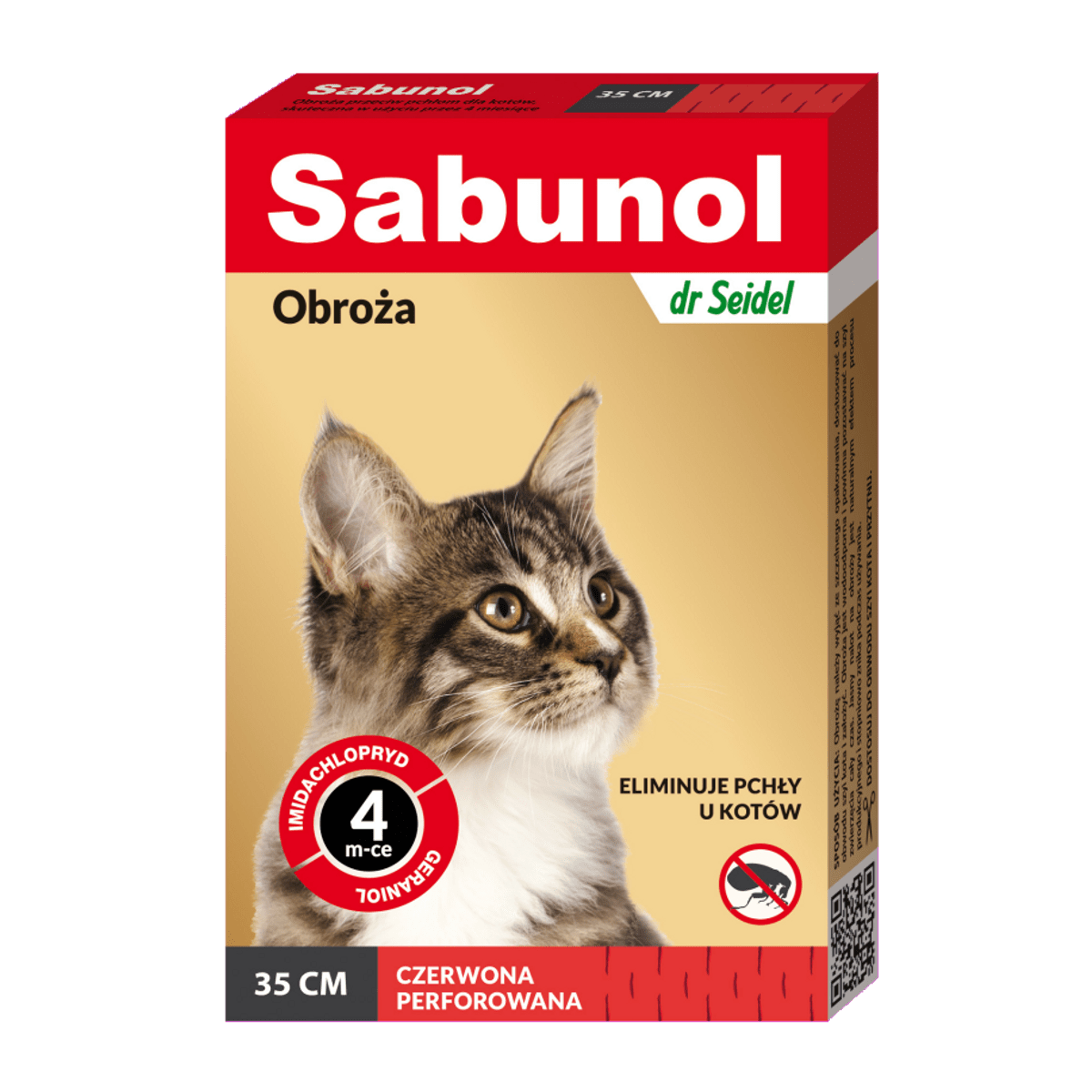 Sabunol Cat, zgardă antiparazitară pentru pisici, 35 cm, gri