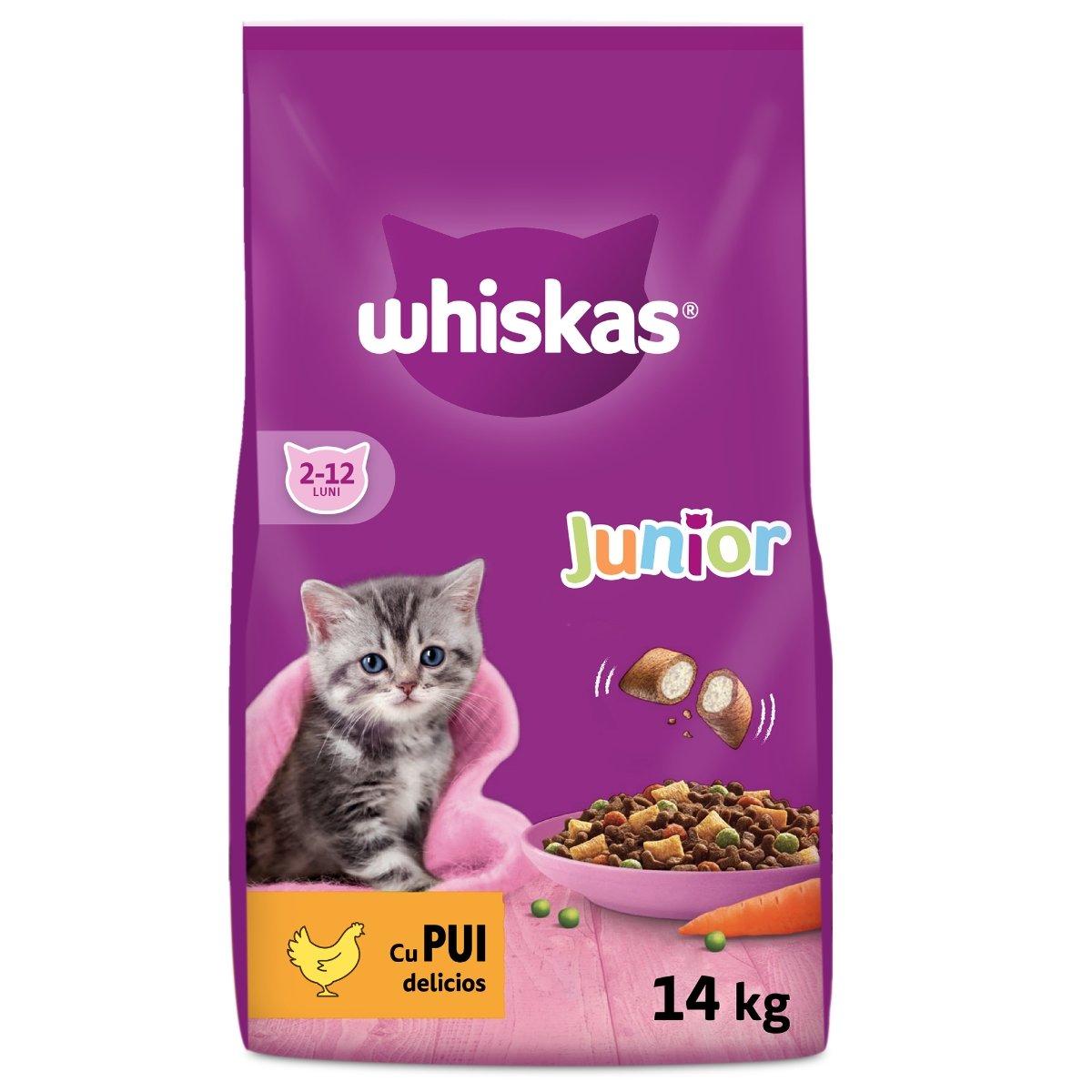 Whiskas Junior cu pui, 14 kg