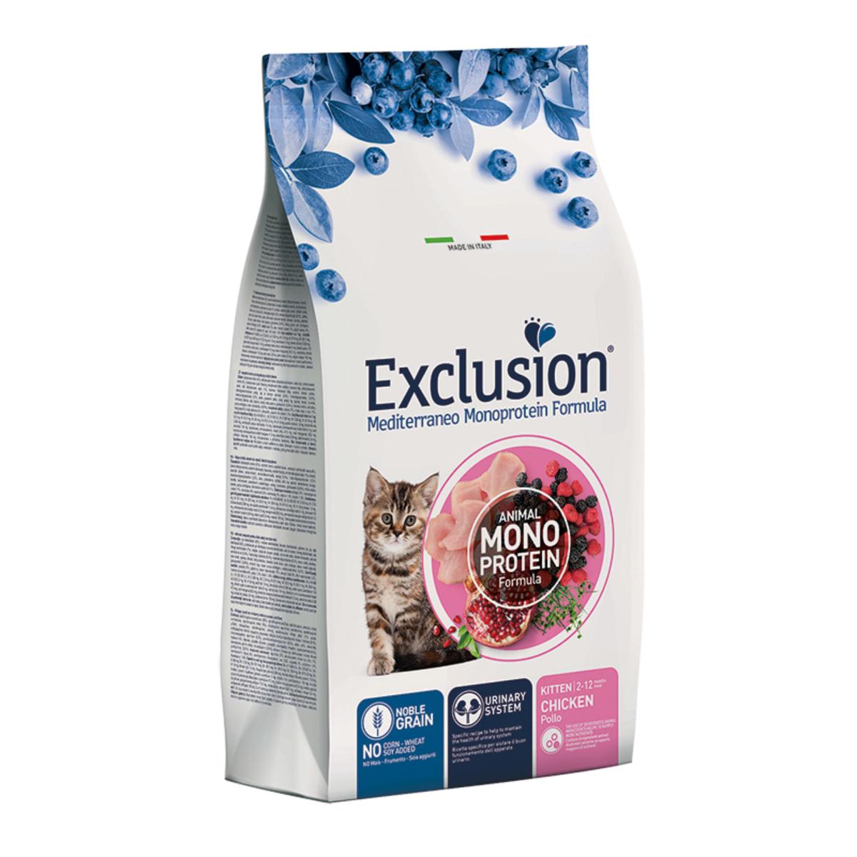 Exclusion Mediterraneo Monoprotein Kitten, pui, 12 kg