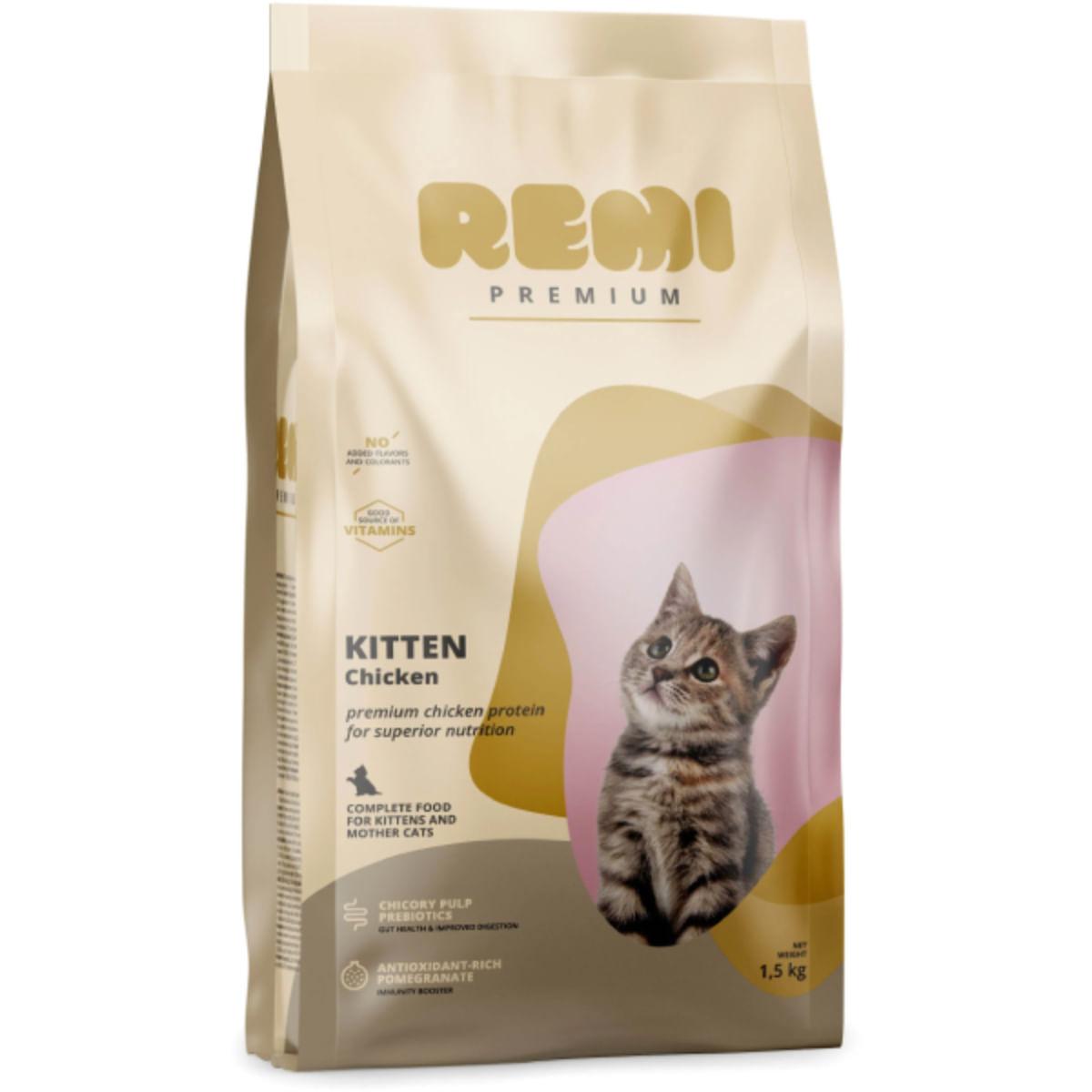 Remi Premium Kitten cu pui, 1.5 kg