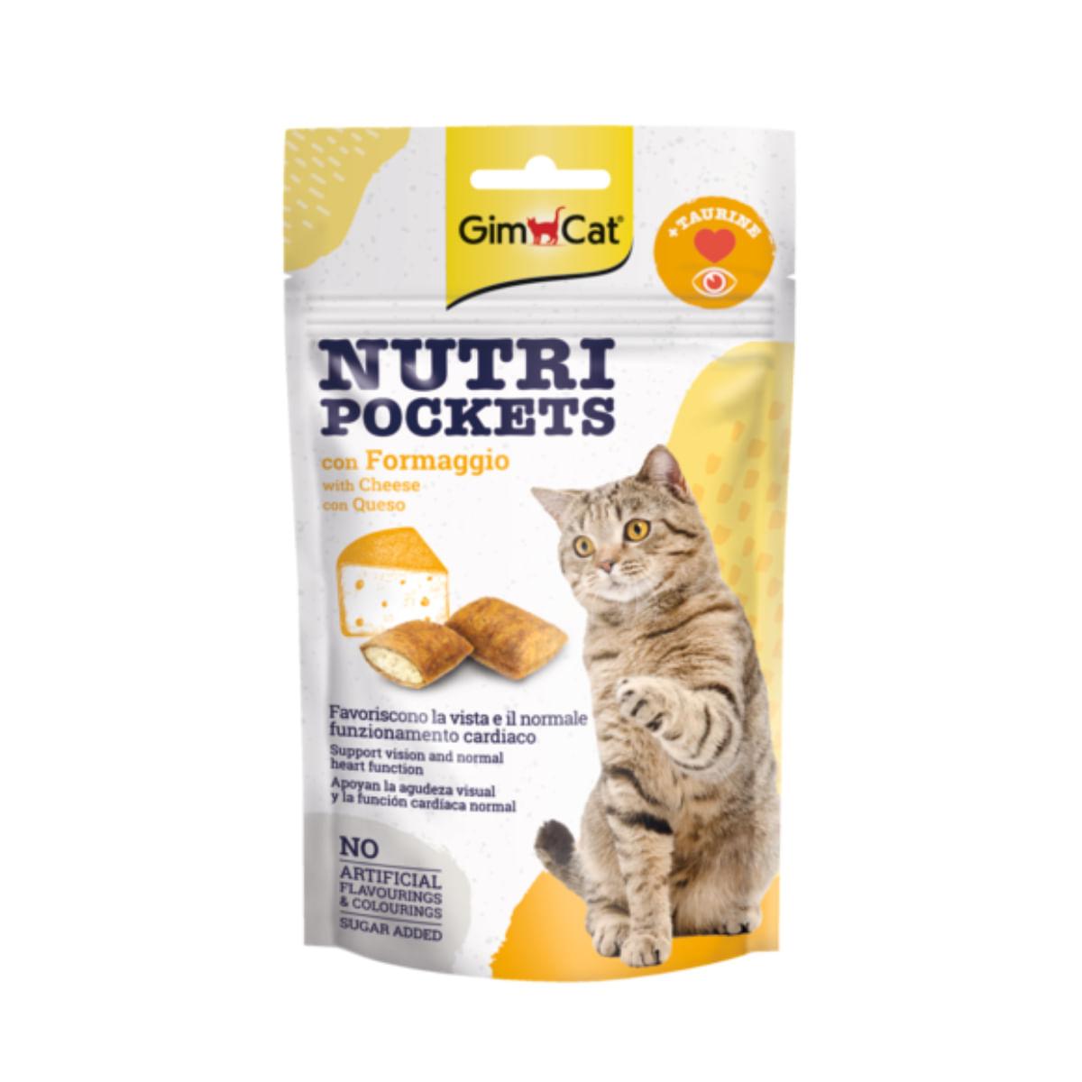 GimCat Nutri Pockets cu brânză și taurină, 60 g