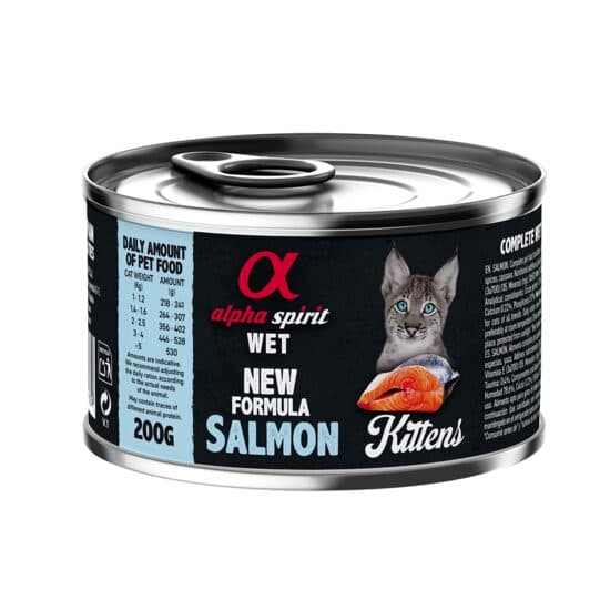 Alpha Spirit Junior, Somon, conserve, pachet 5 × 200 g