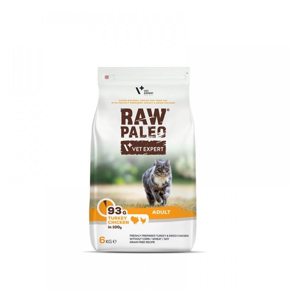 Raw Paleo Adult, Curcan și Pui, hrană uscată, 6 kg