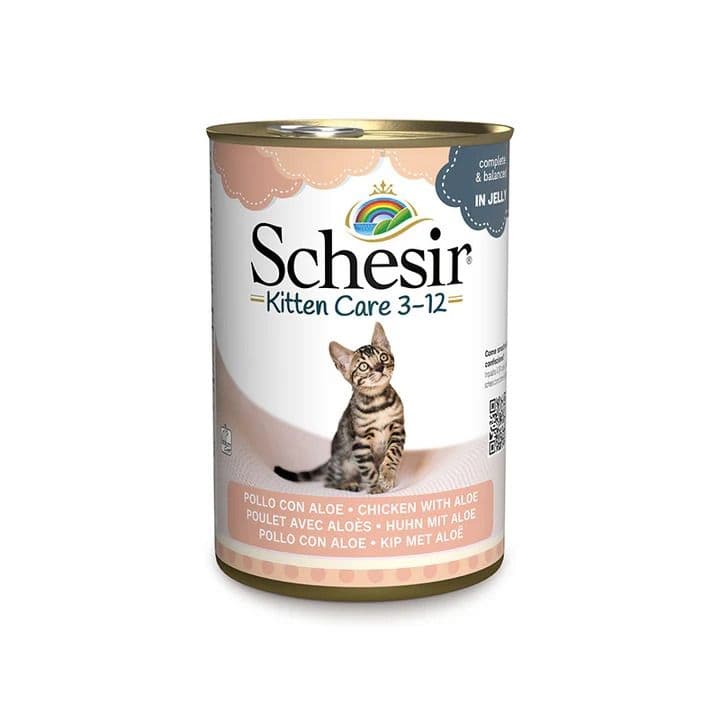 Schesir Kitten Care, Pui cu Aloe, conservă 140 g