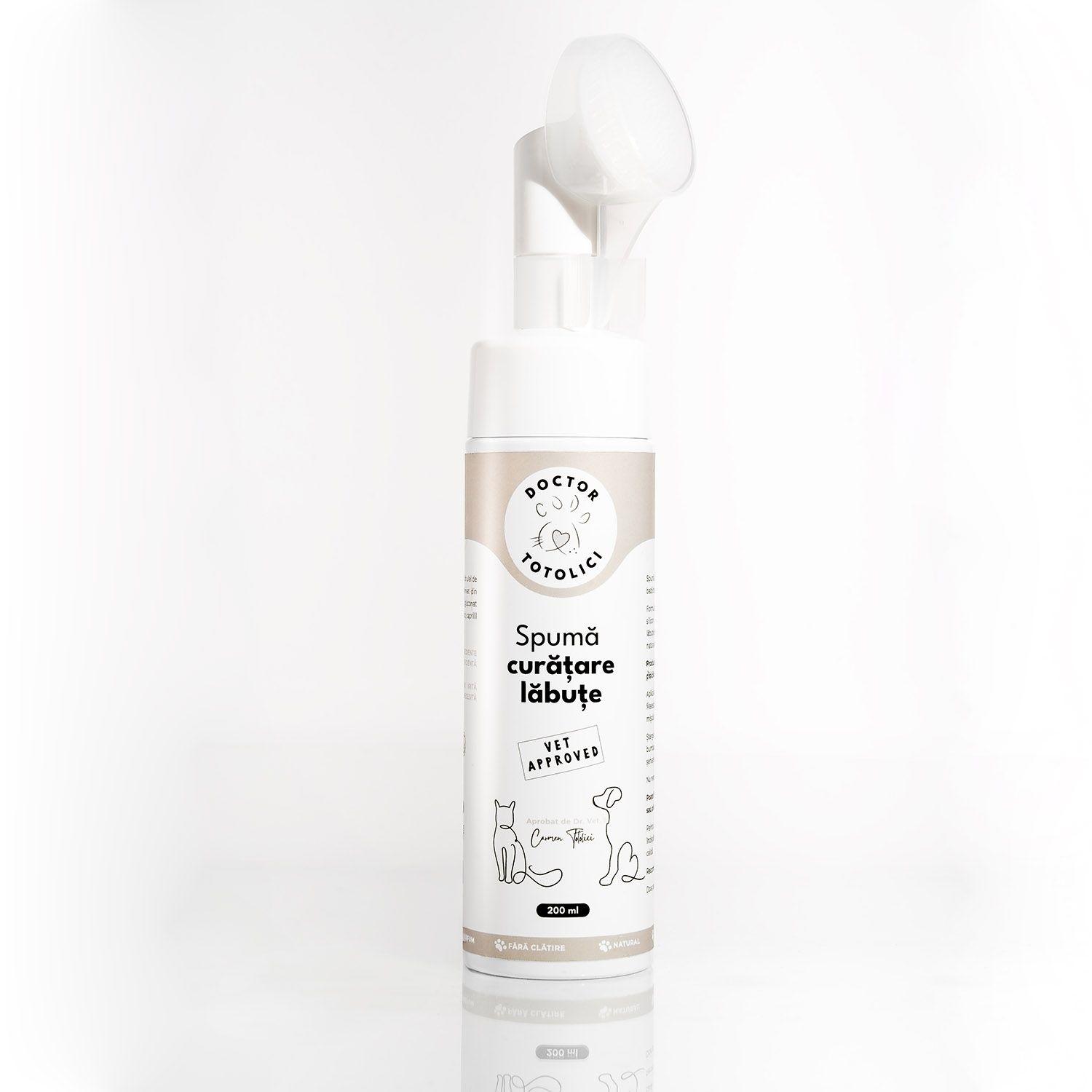 Doctor Totolici, spumă de curățare lăbuțe fără clătire, 200 ml