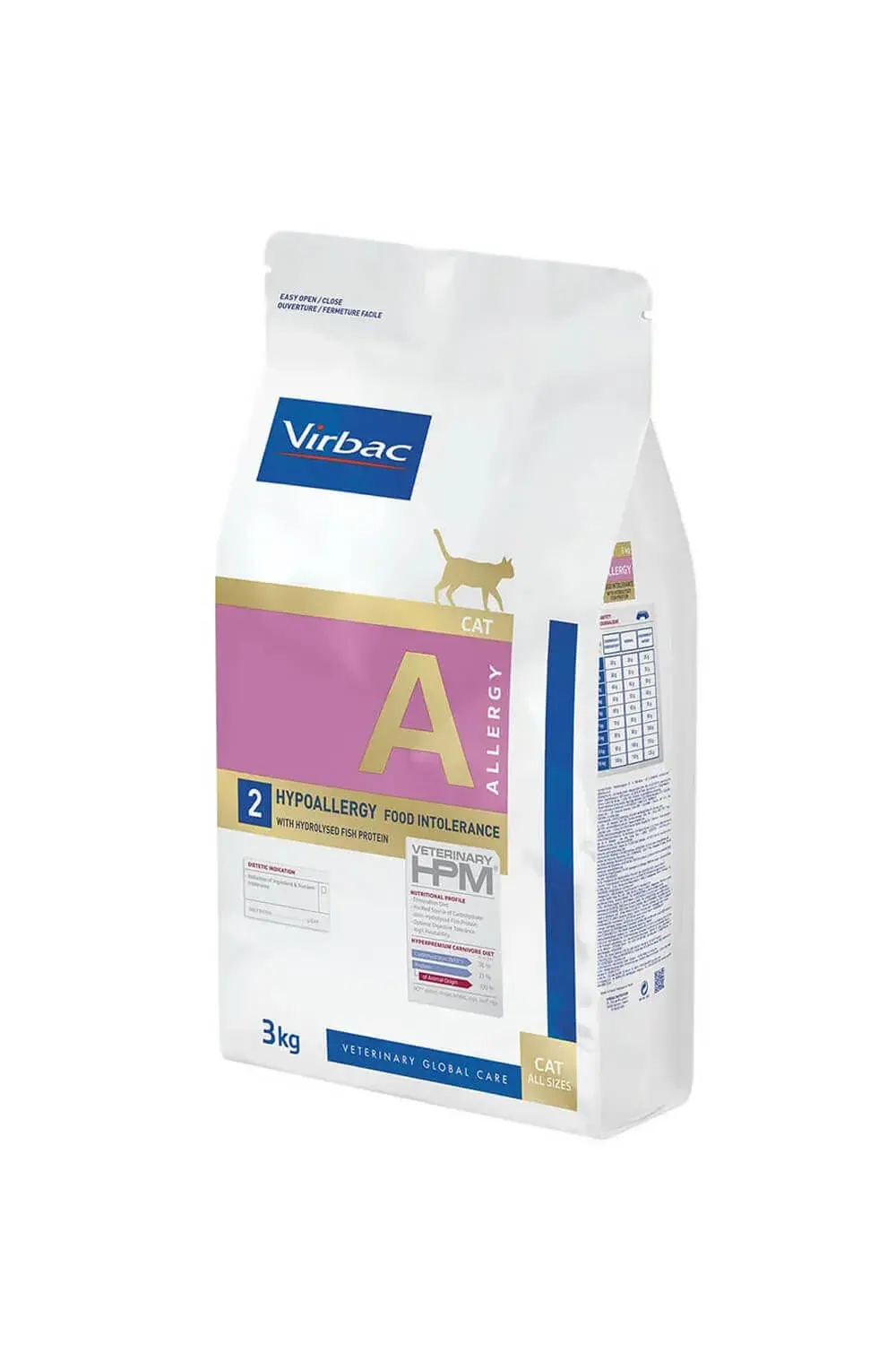 Virbac HPM Hypoallergy cu somon, hrană uscată dietetică, 3 kg