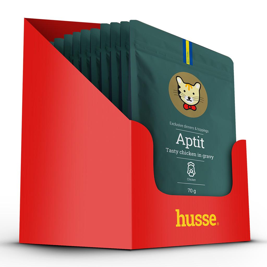 Husse Aptit, plicuri 12 × 70 g, hrană complementară