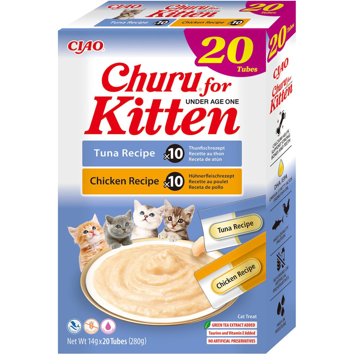 Churu Kitten Varieties, Pui și Ton, 20×14 g