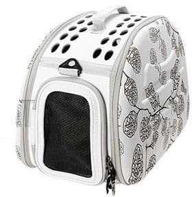 Pet Expert Eva Silver, geantă de transport semirigidă, 46 × 29 × 34 cm